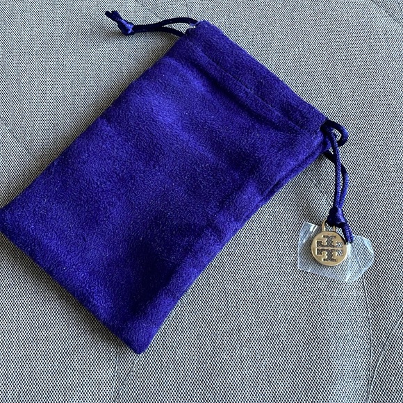 TORY BURCH Earrings Velvety Pouch in deep Purple - Picture 1 of 4
